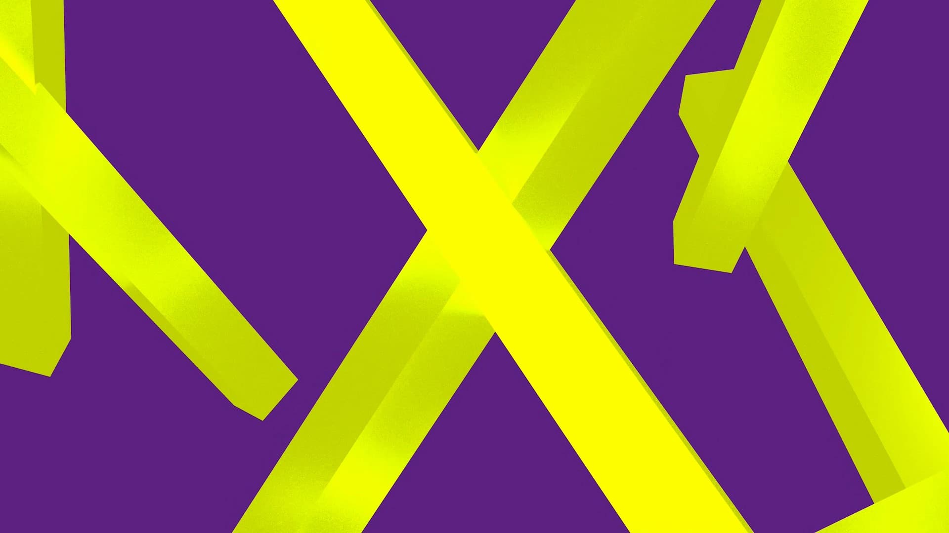 Yellow crossing structures on purple from Hold Tight