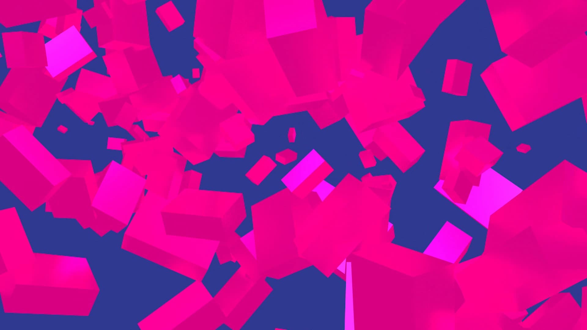Pink fractured forms against blue from Girl